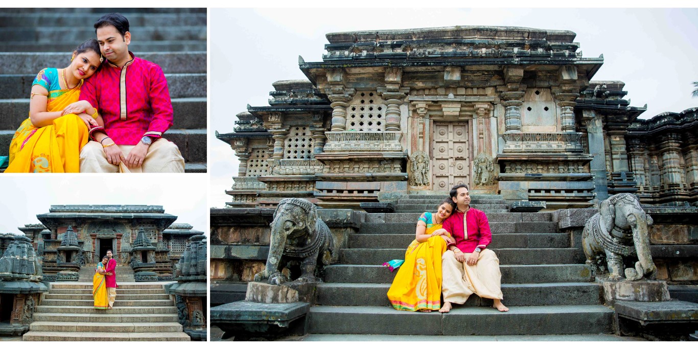Neeta-Shankar-Photography-Pre-Wedding-Shoot-Belur-Farm-House-Temple-Ethinc-Traditional-Theme